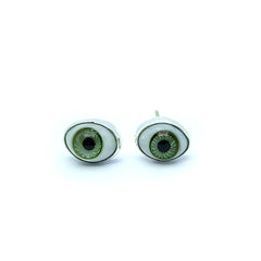 Arete Ojo Verde Plata Fina 925