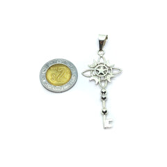 Dije Llave de Wicca Nudo de Bruja Plata Fina 925