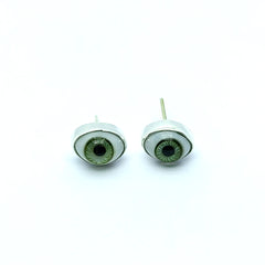 Arete Ojo Verde Plata Fina 925