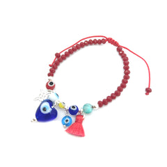 Pulsera Corazon Ojo Turco Murano Plata 925