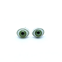 Arete Ojo Verde Plata Fina 925