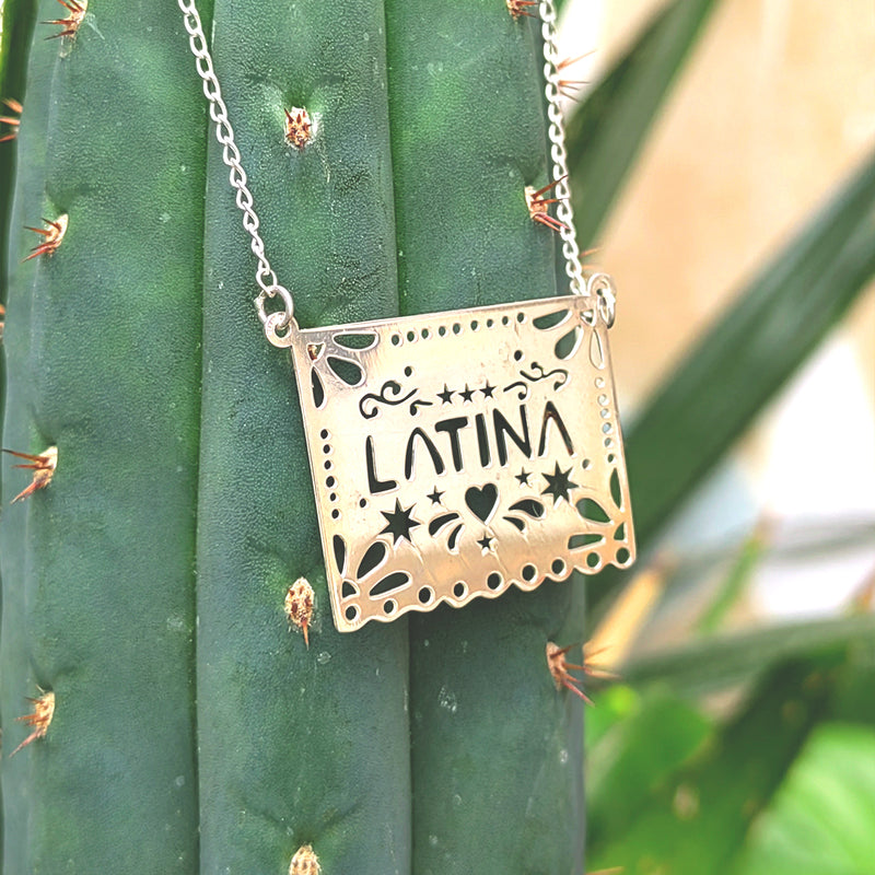 Collar Papel Picado Latina Plata 925