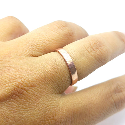 Anillo Cuadrado Liso Cobre 100%