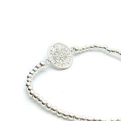 Pulsera San Benito Abad Plata Fina 925