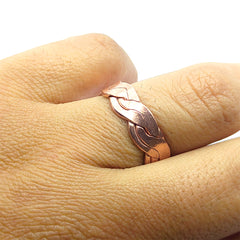 Anillo Trenzado Cobre 100%