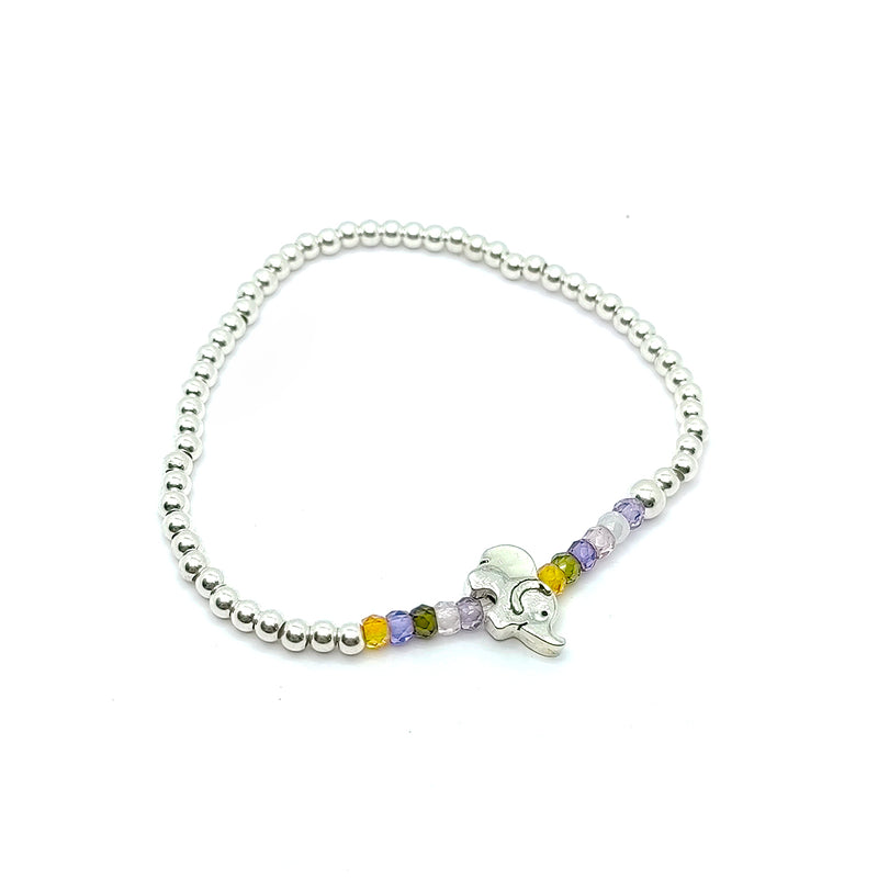 Pulsera Elefante de la Suerte Plata