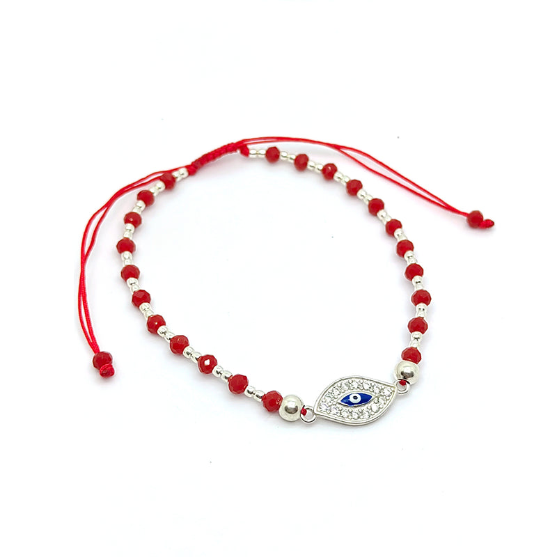 Pulsera Ojo Turco Circonias Plata