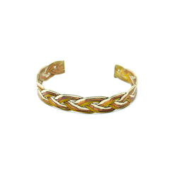 Brazalete Doble Trenzado Cobre