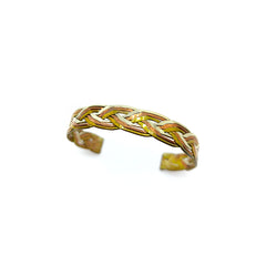 Brazalete Doble Trenzado Cobre