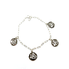 Pulsera Dios Chac Mol Plata Fina 925