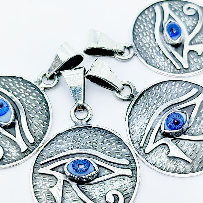 Dije Talisman Ojo de Horus y Ojo Azul Celeste Proteccion