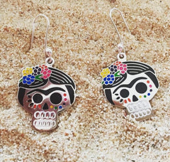 Aretes Frida Catrina Plata 925