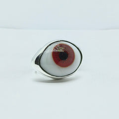 Anillo Ojo Turco Jumbo Rojo