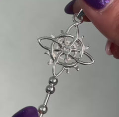 Dije Llave de Wicca Nudo de Bruja Plata Fina 925